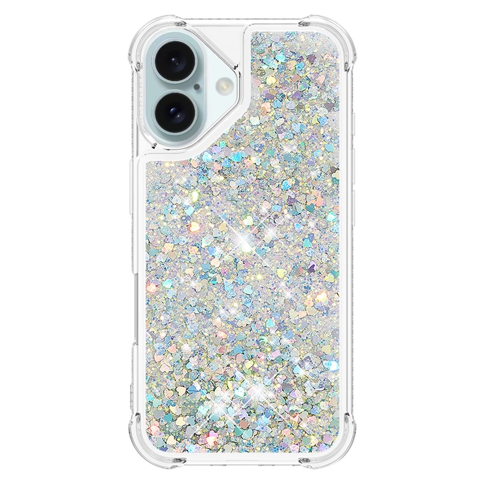 iPhone 16 Glitter Powder TPU Handyhülle silber