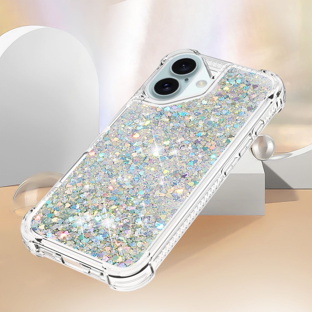 iPhone 16 Glitter Powder TPU Handyhülle silber