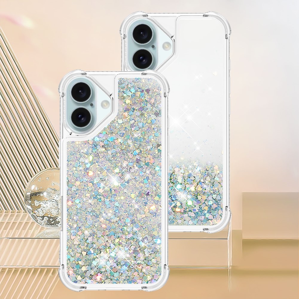 iPhone 16 Glitter Powder TPU Handyhülle silber