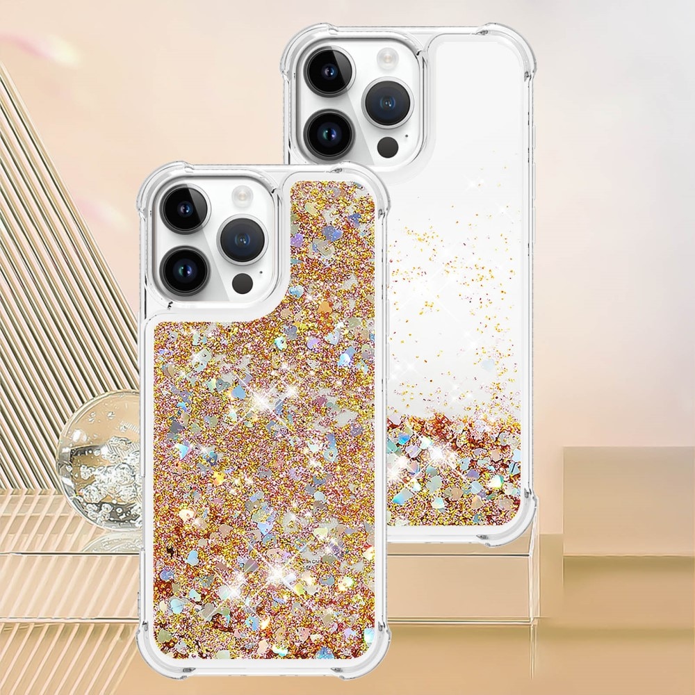 iPhone 16 Pro Glitter Powder TPU Handyhülle gold