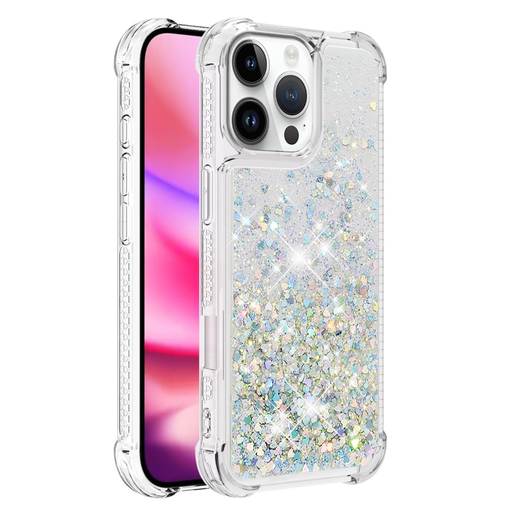 iPhone 16 Pro Glitter Powder TPU Handyhülle silber