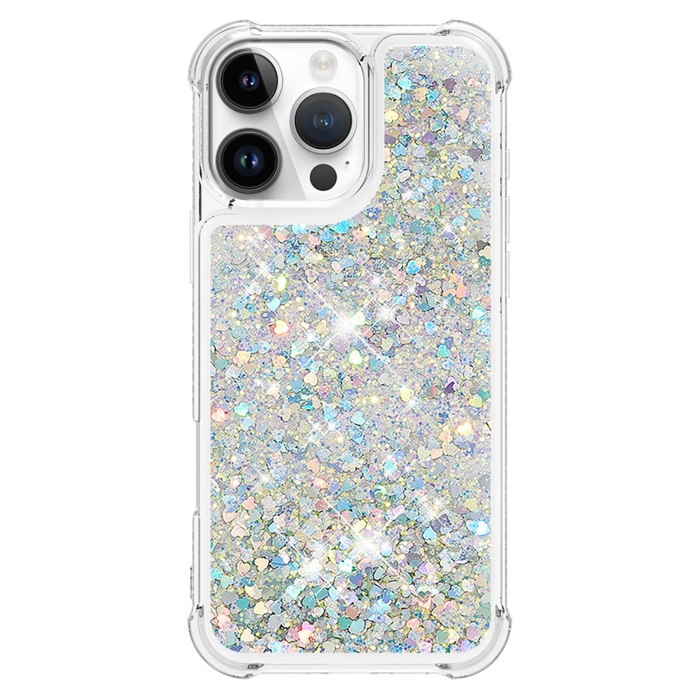 iPhone 16 Pro Glitter Powder TPU Handyhülle silber