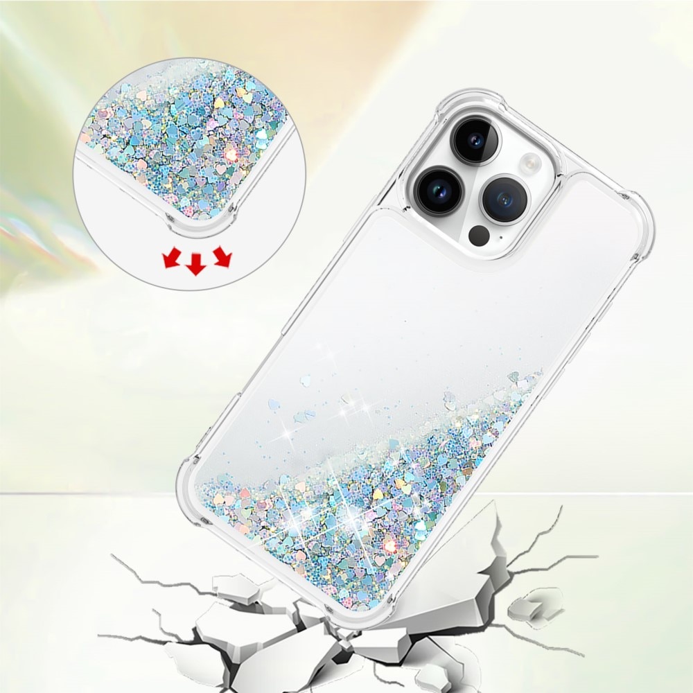 iPhone 16 Pro Glitter Powder TPU Handyhülle silber