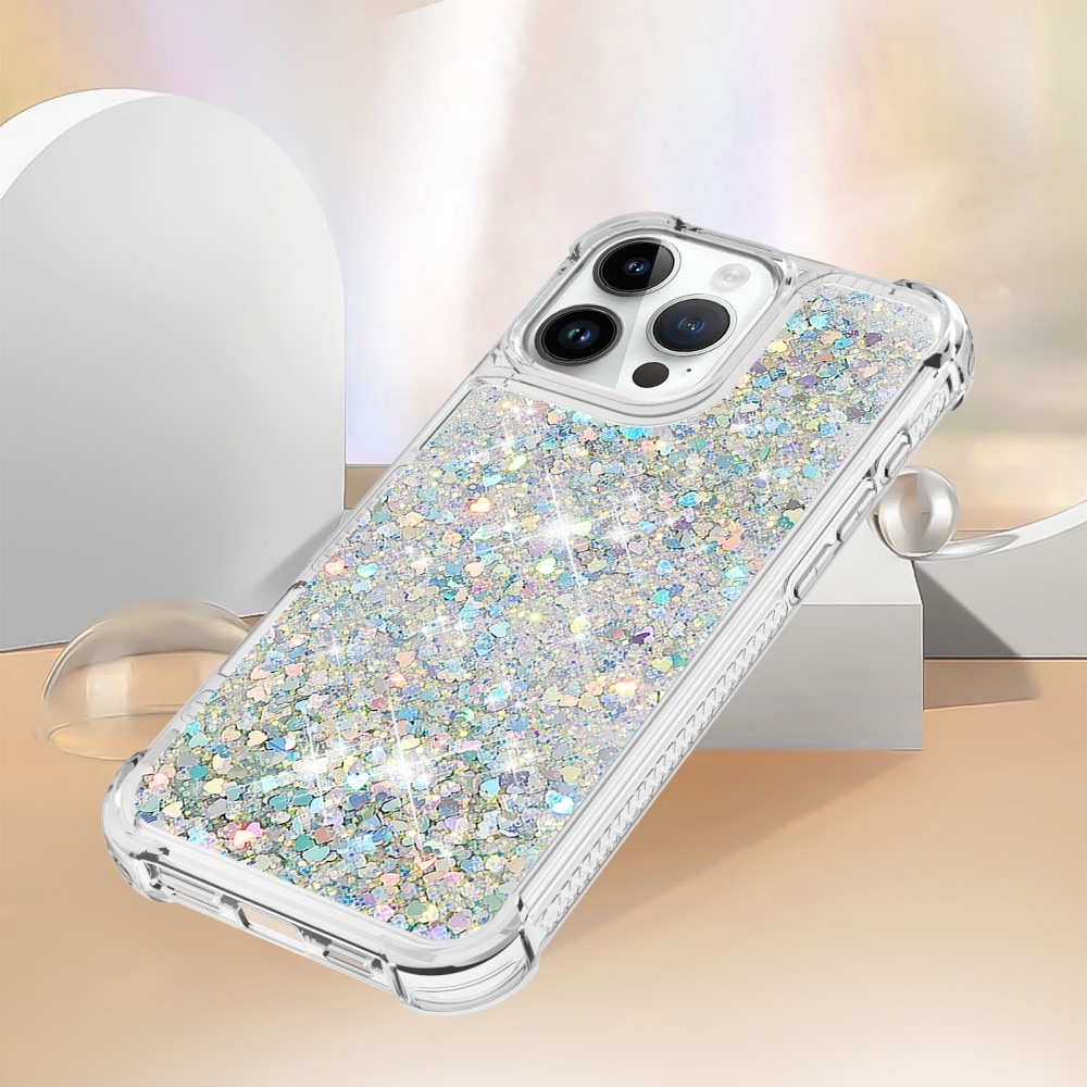 iPhone 16 Pro Glitter Powder TPU Handyhülle silber