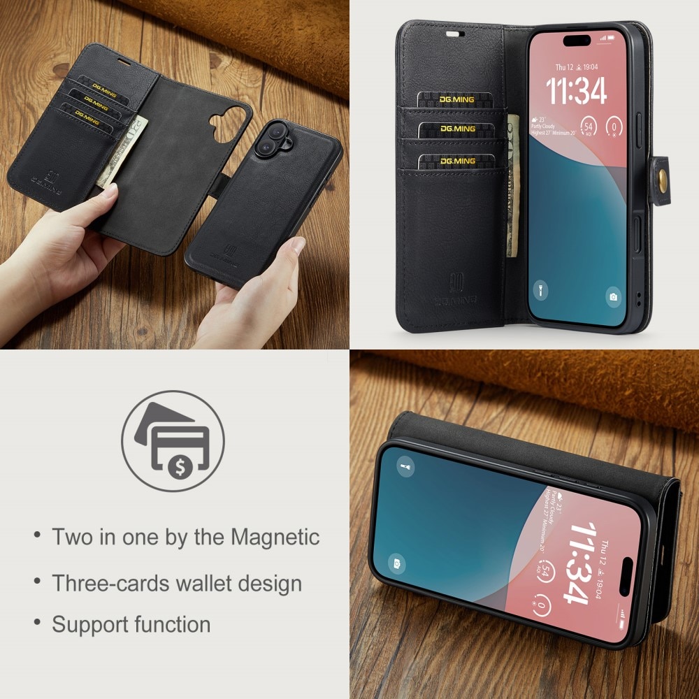 Handytasche Magnetische iPhone 16 Plus Black