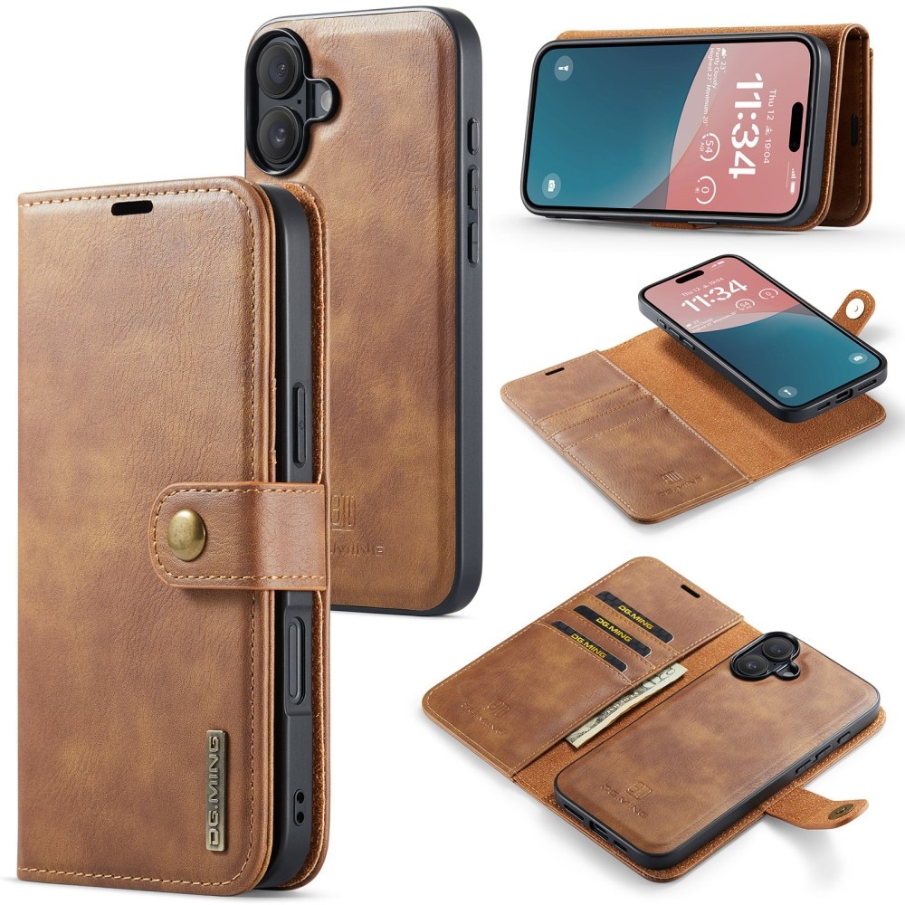 Handytasche Magnetische iPhone 16 Plus Cognac