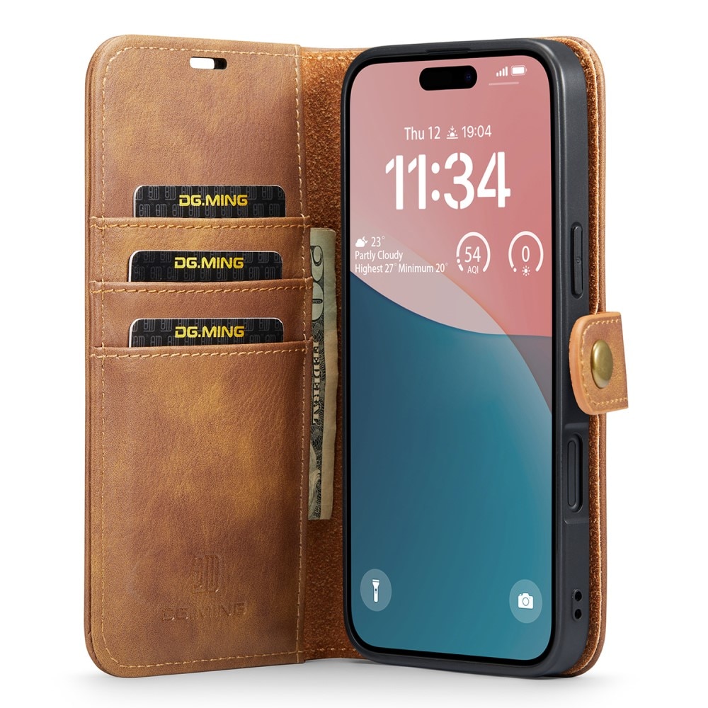 Handytasche Magnetische iPhone 16 Plus Cognac