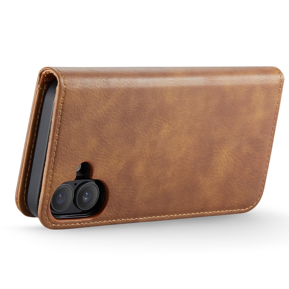 Handytasche Magnetische iPhone 16 Plus Cognac