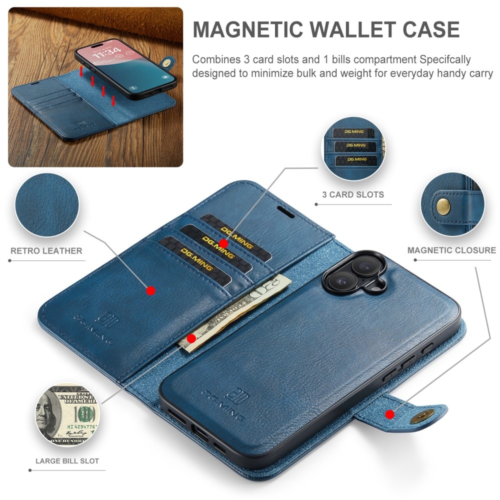 Handytasche Magnetische iPhone 16 Plus Blue