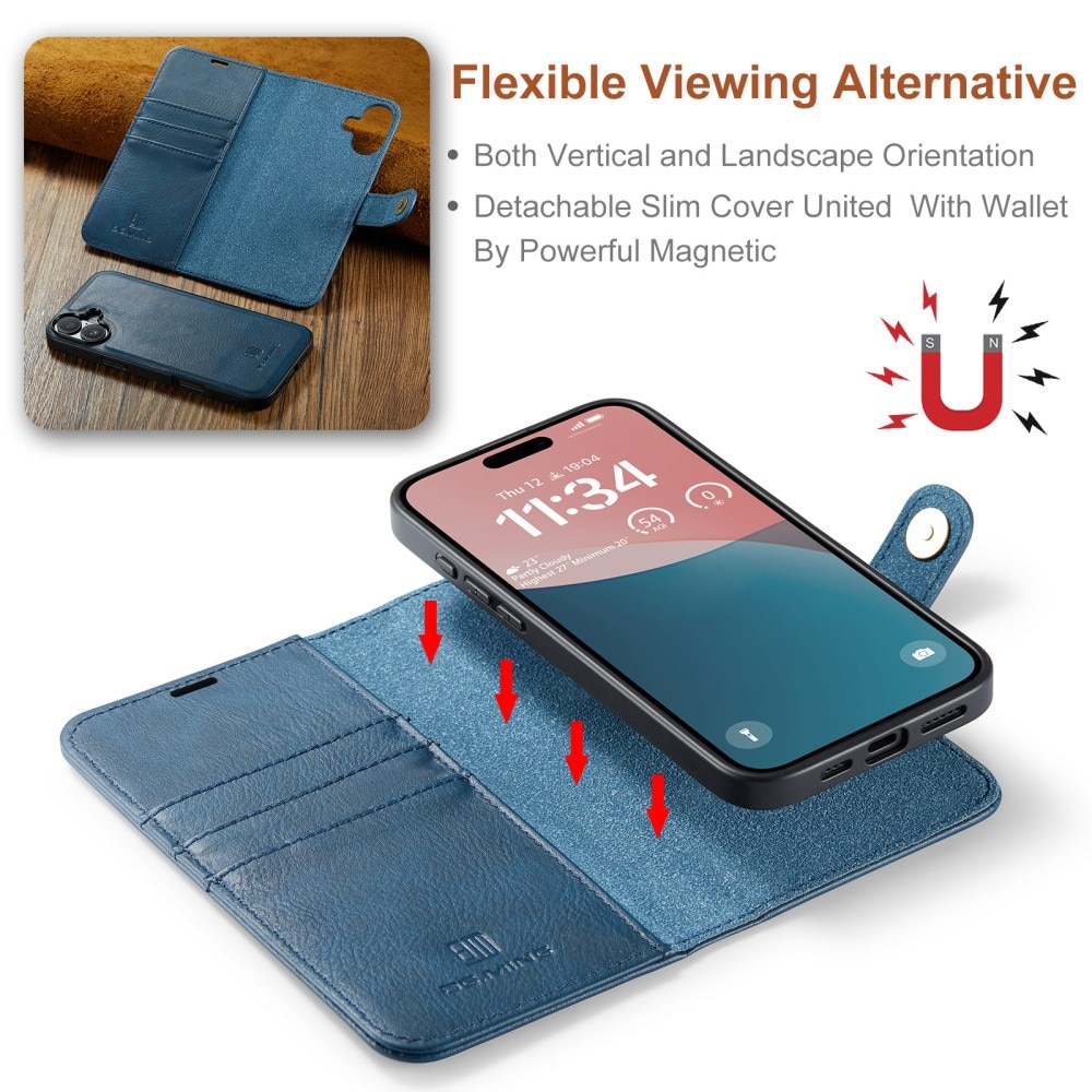 Handytasche Magnetische iPhone 16 Plus Blue