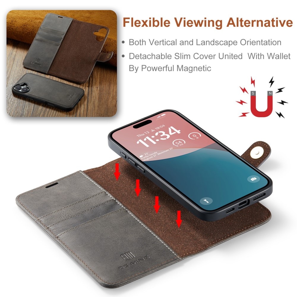 Handytasche Magnetische iPhone 16 Brown