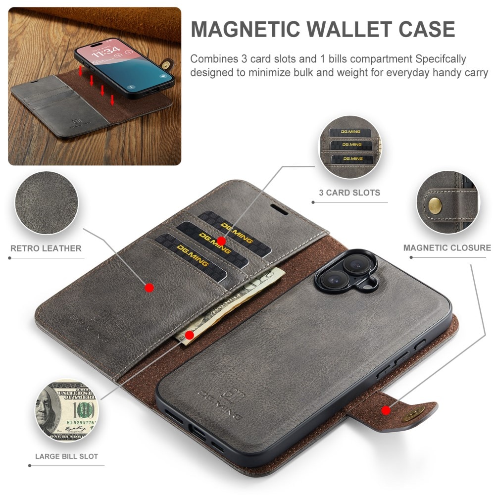 Handytasche Magnetische iPhone 16 Brown