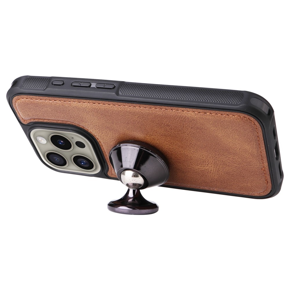 iPhone 16 Pro Magnet Leather Multi-Wallet braun