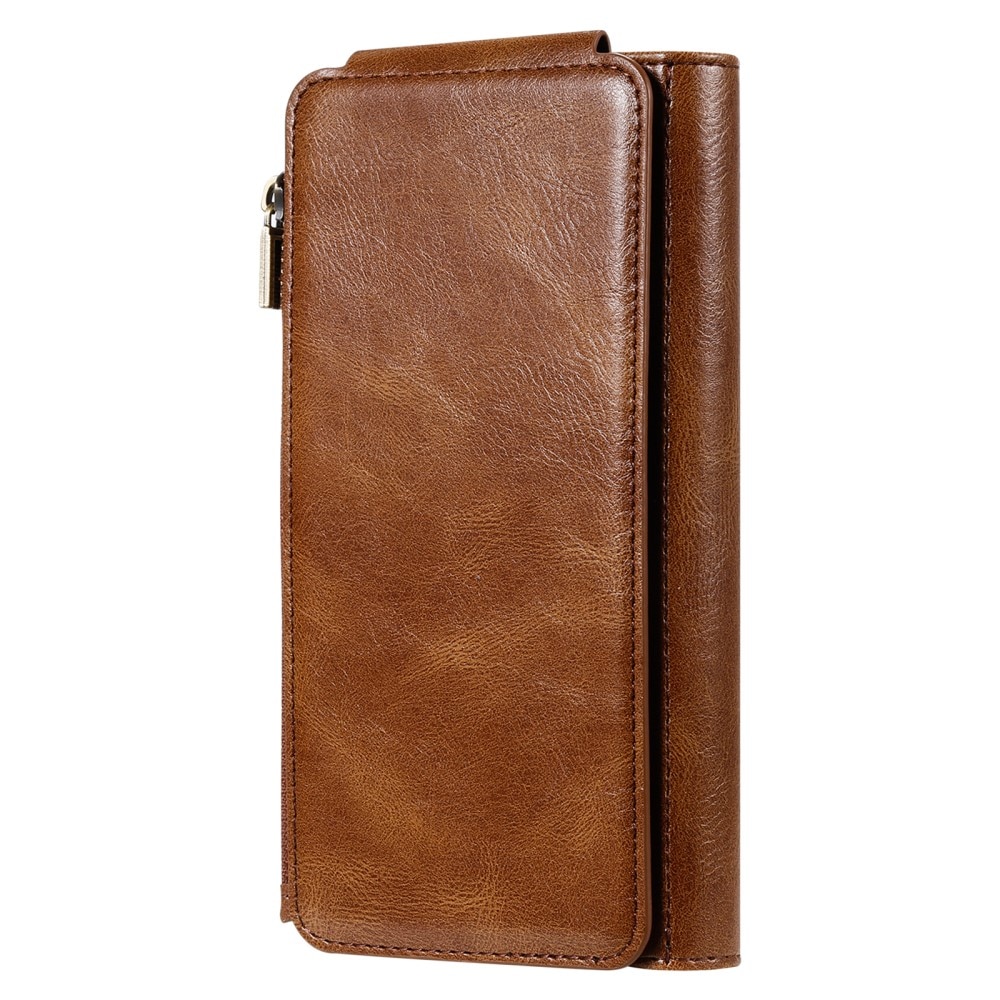 iPhone 16 Pro Magnet Leather Multi-Wallet braun