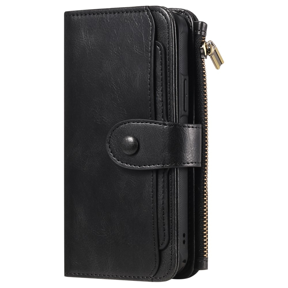 iPhone 16 Pro Magnet Leather Multi-Wallet schwarz