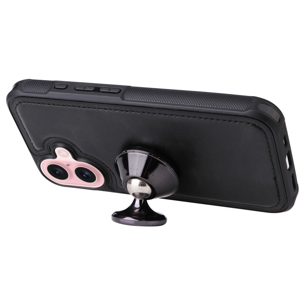 iPhone 16 Magnet Leather Multi-Wallet schwarz