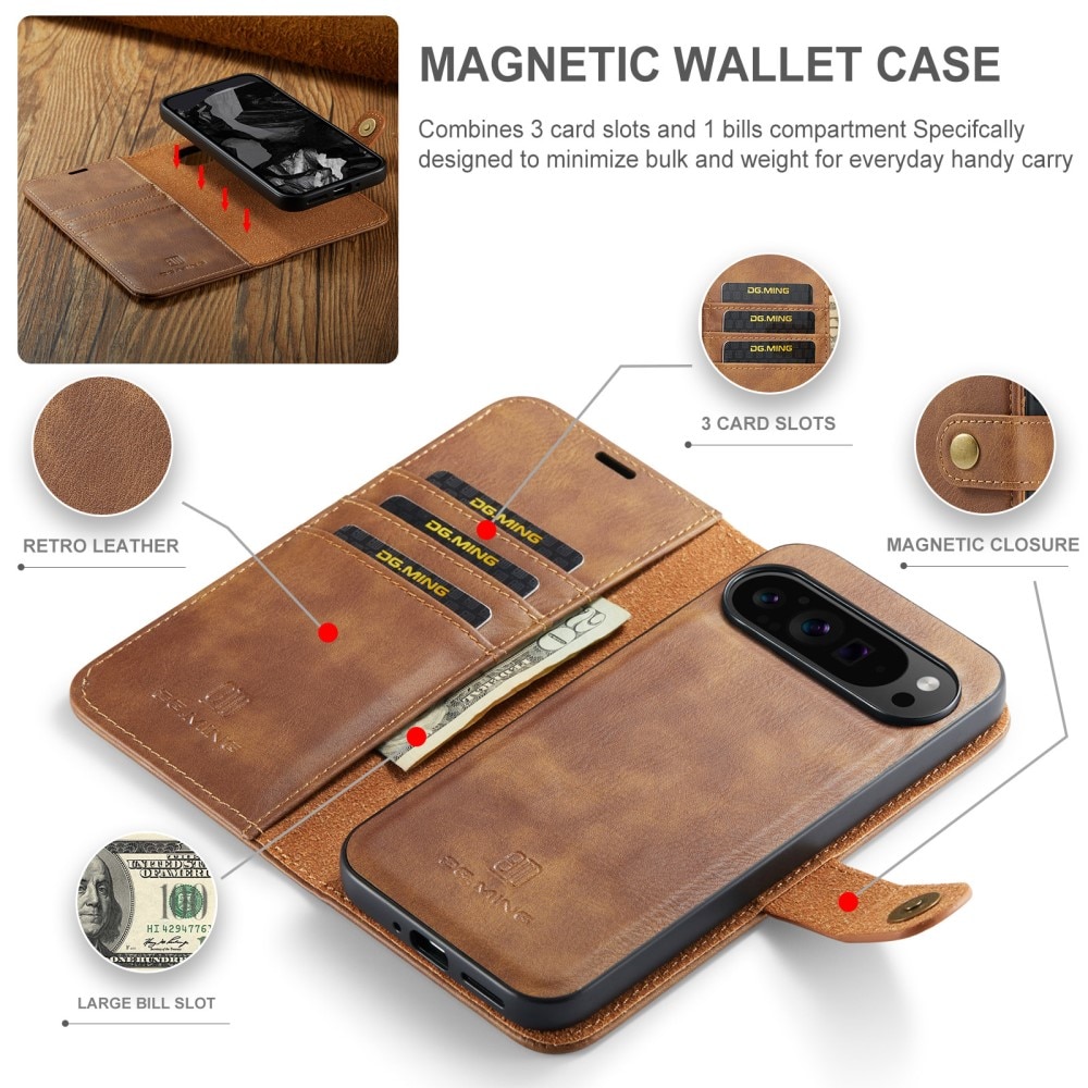 Handytasche Magnetische Google Pixel 9 Pro XL Cognac