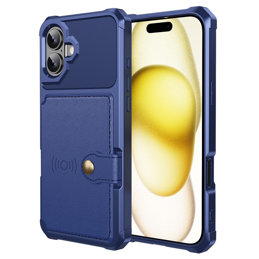 iPhone 16 Tough Multi-slot Case blau