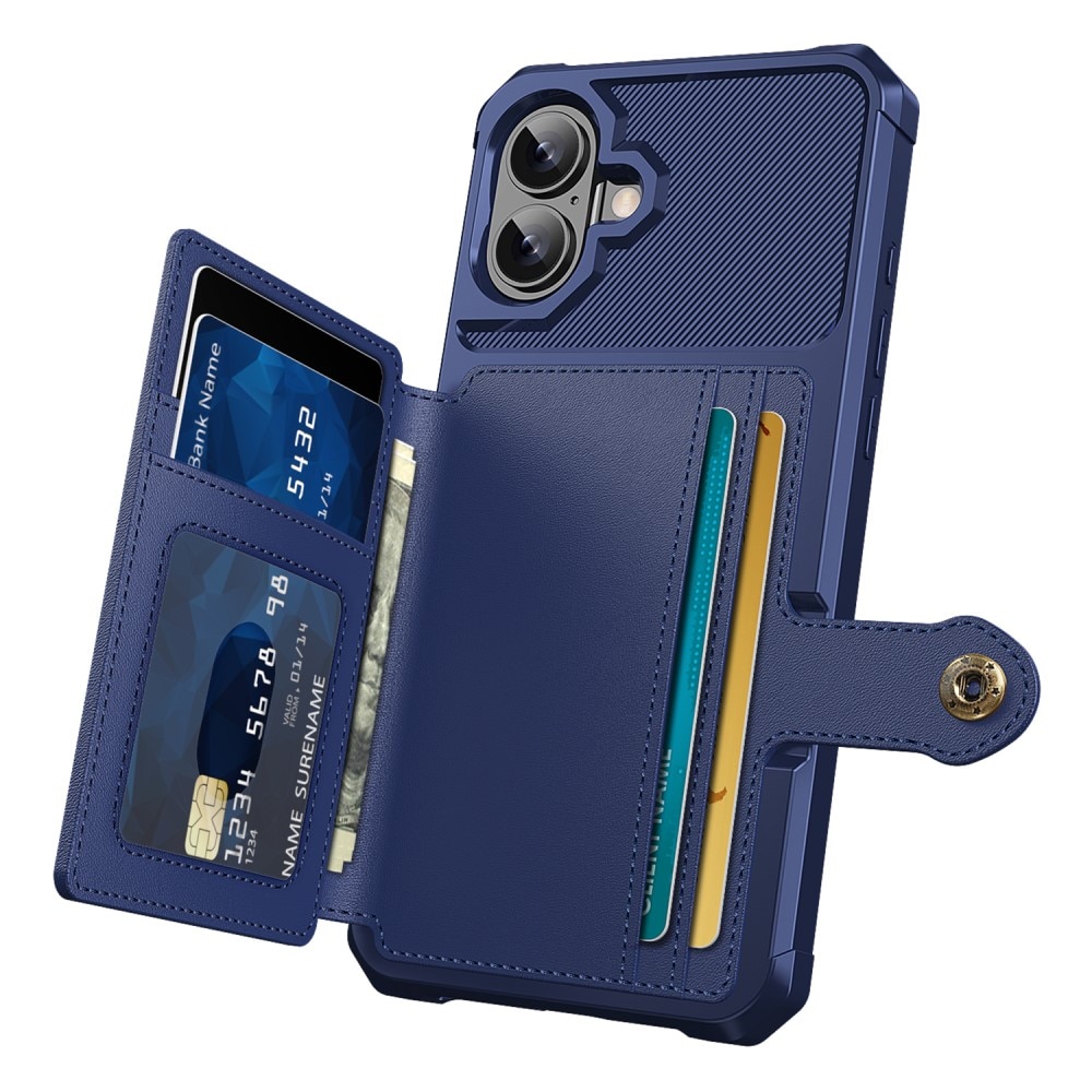 iPhone 16 Tough Multi-slot Case blau