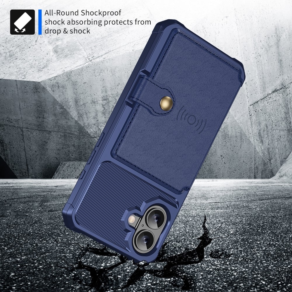 iPhone 16 Tough Multi-slot Case blau