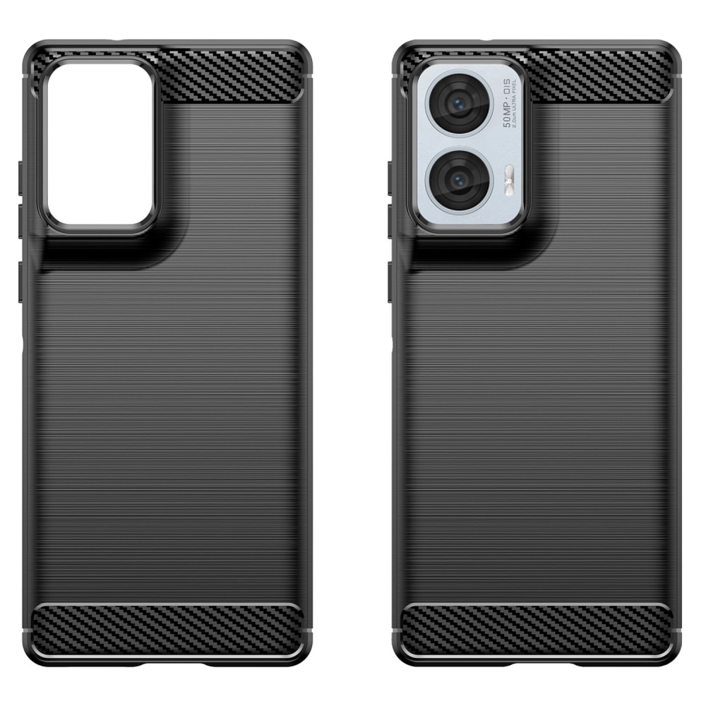 Motorola Moto G75 Hülle TPU Brushed Black