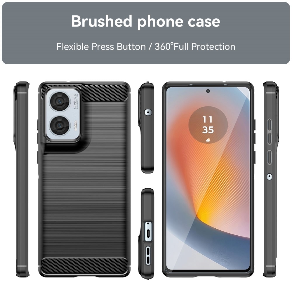 Motorola Moto G85 Hülle TPU Brushed Black