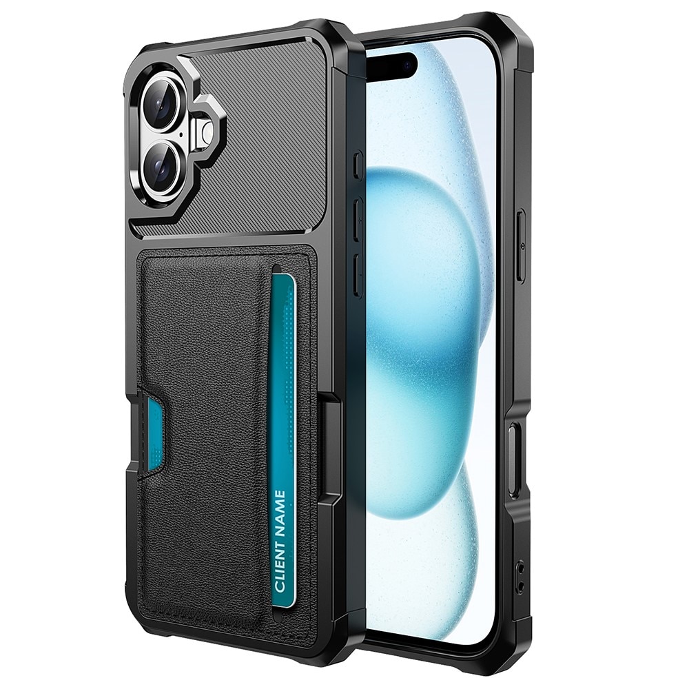 iPhone 16 Tough Card Case schwarz