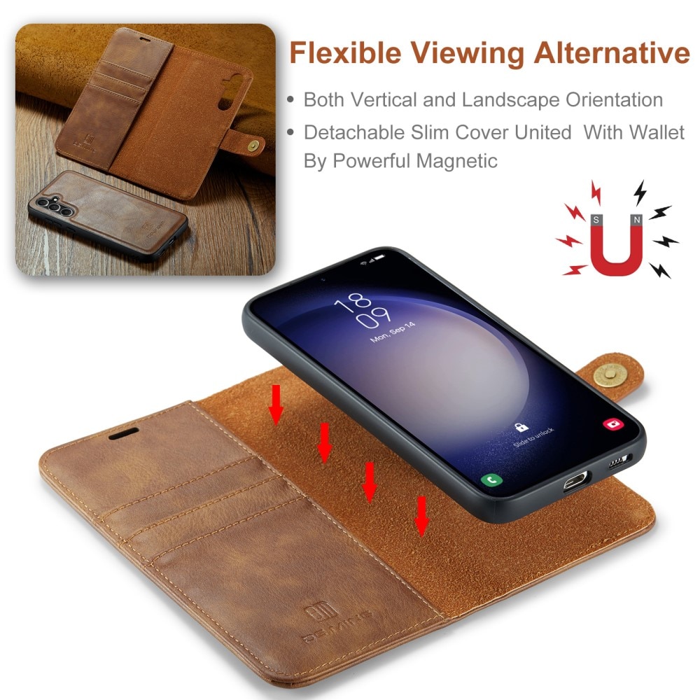 Handytasche Magnetische Samsung Galaxy S24 FE Cognac