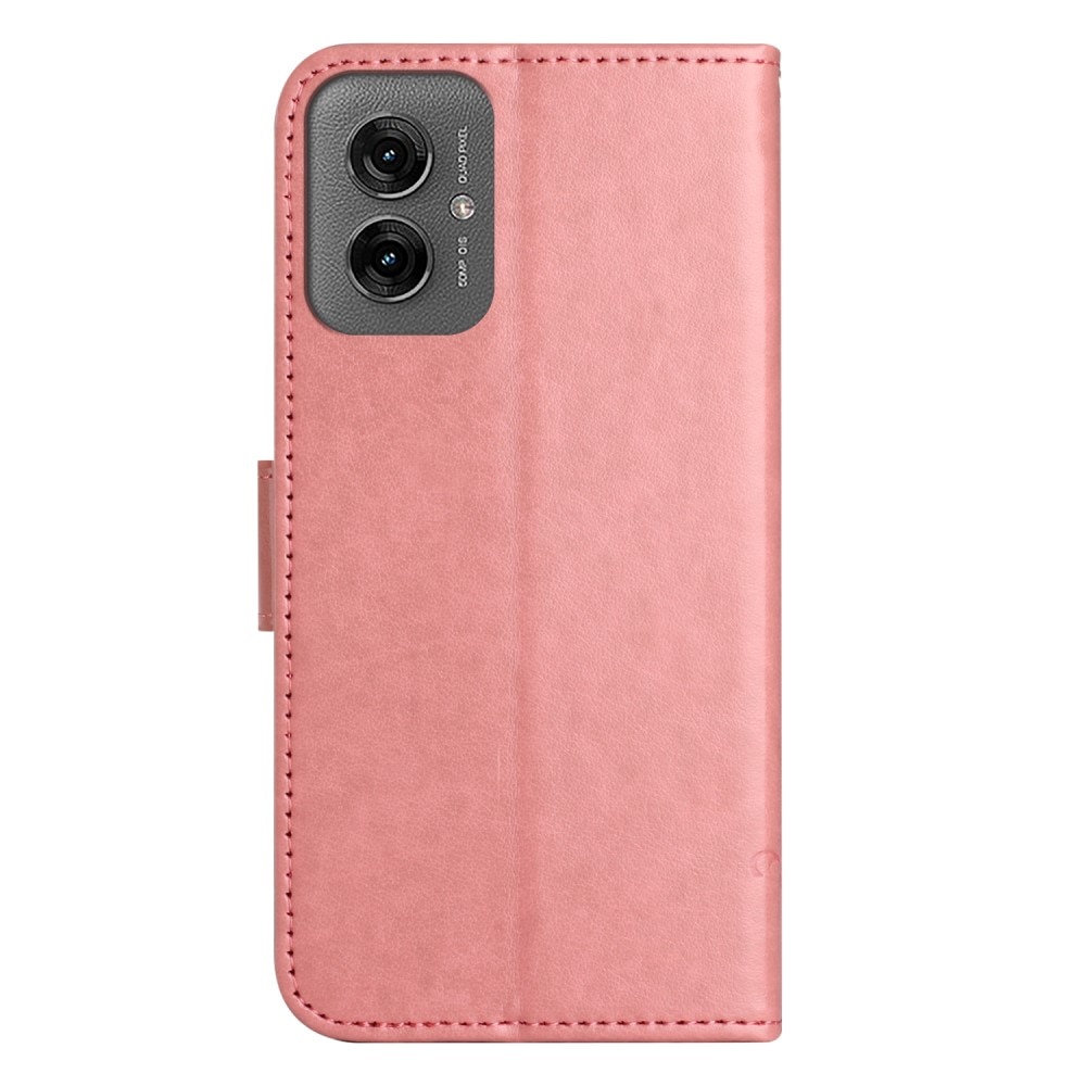 Motorola Moto G55 Handyhülle mit Schmetterlingsmuster, rosa