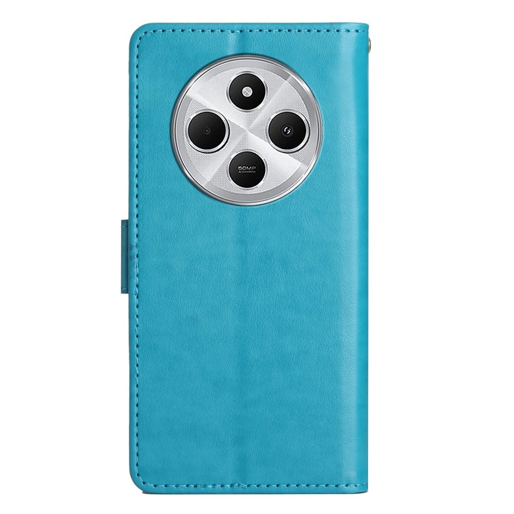 Xiaomi Redmi 14C Handyhülle mit Schmetterlingsmuster, Blau