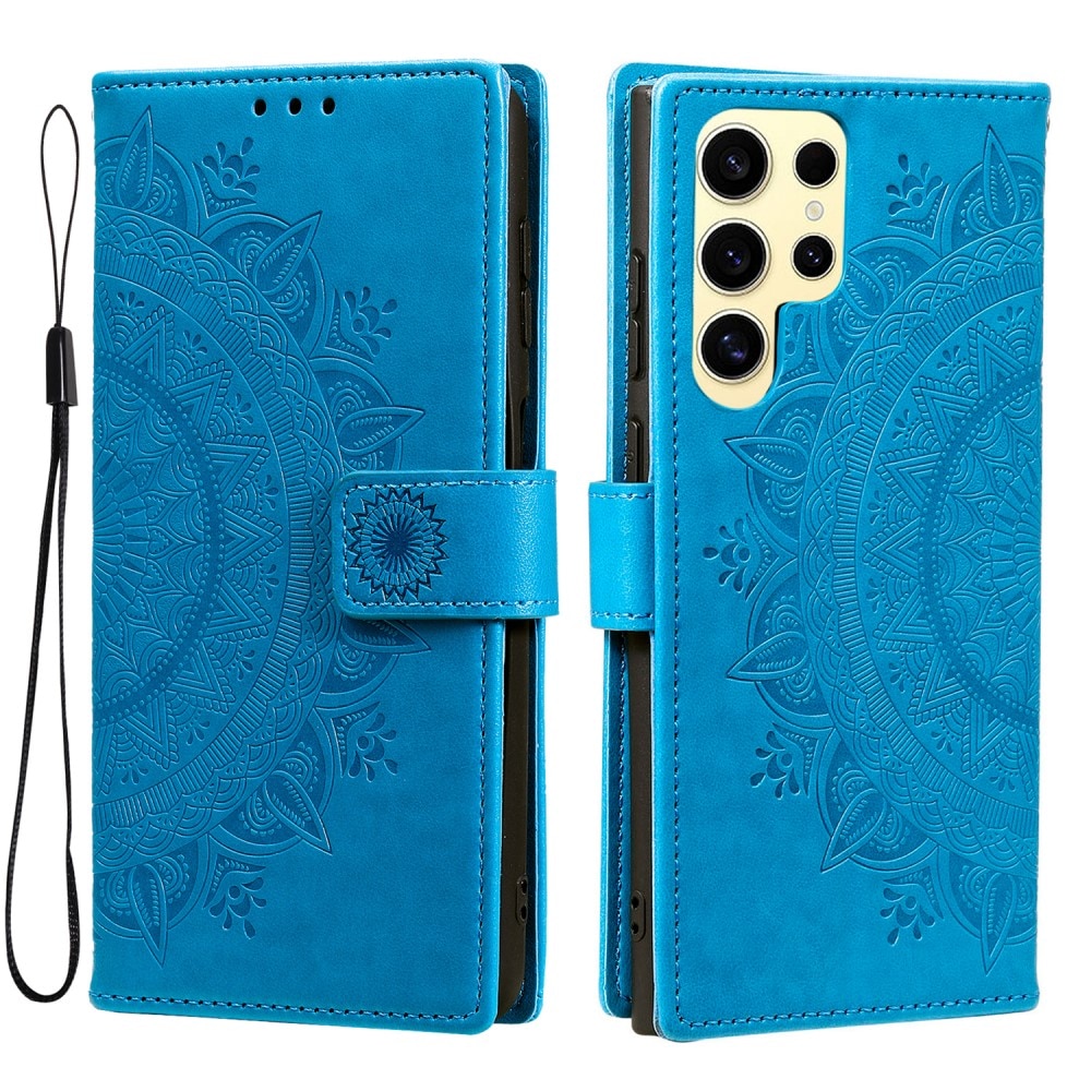 Samsung Galaxy S25 Ultra Handytasche Mandala blau