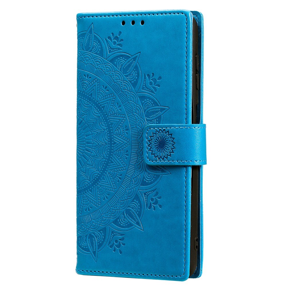 Samsung Galaxy S25 Ultra Handytasche Mandala blau