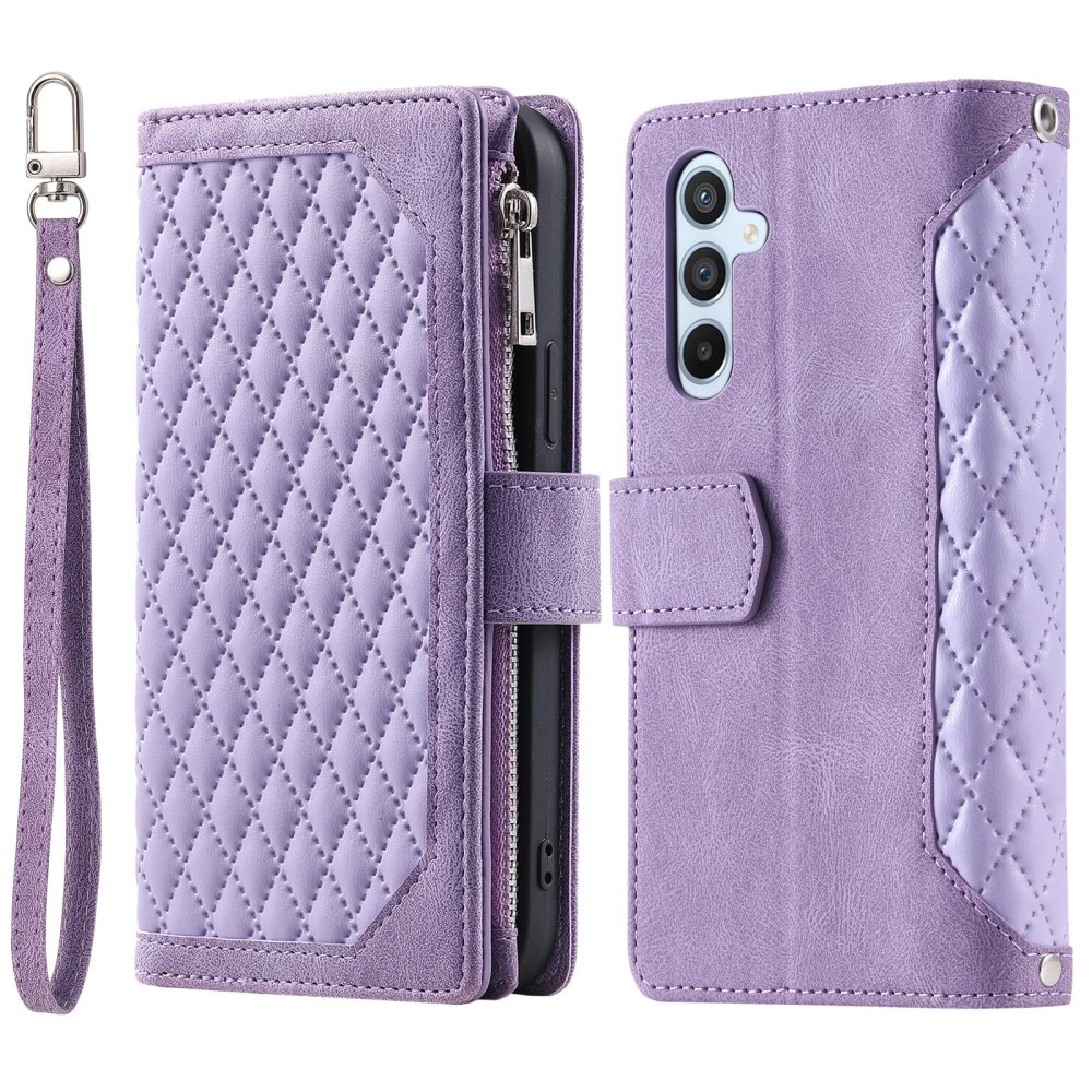 Samsung Galaxy S25 Plus Brieftasche Hülle Quilted Rosa