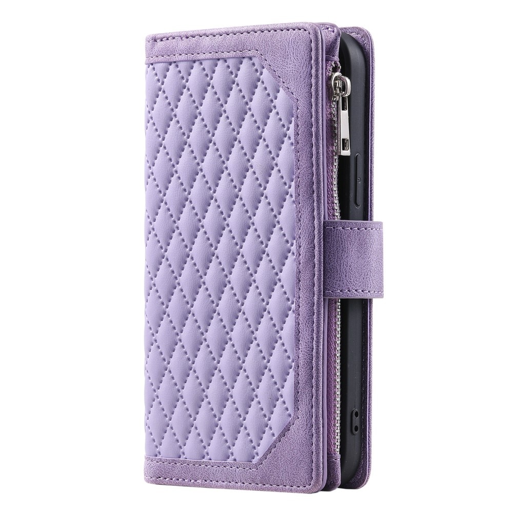 Samsung Galaxy S25 Plus Brieftasche Hülle Quilted Rosa