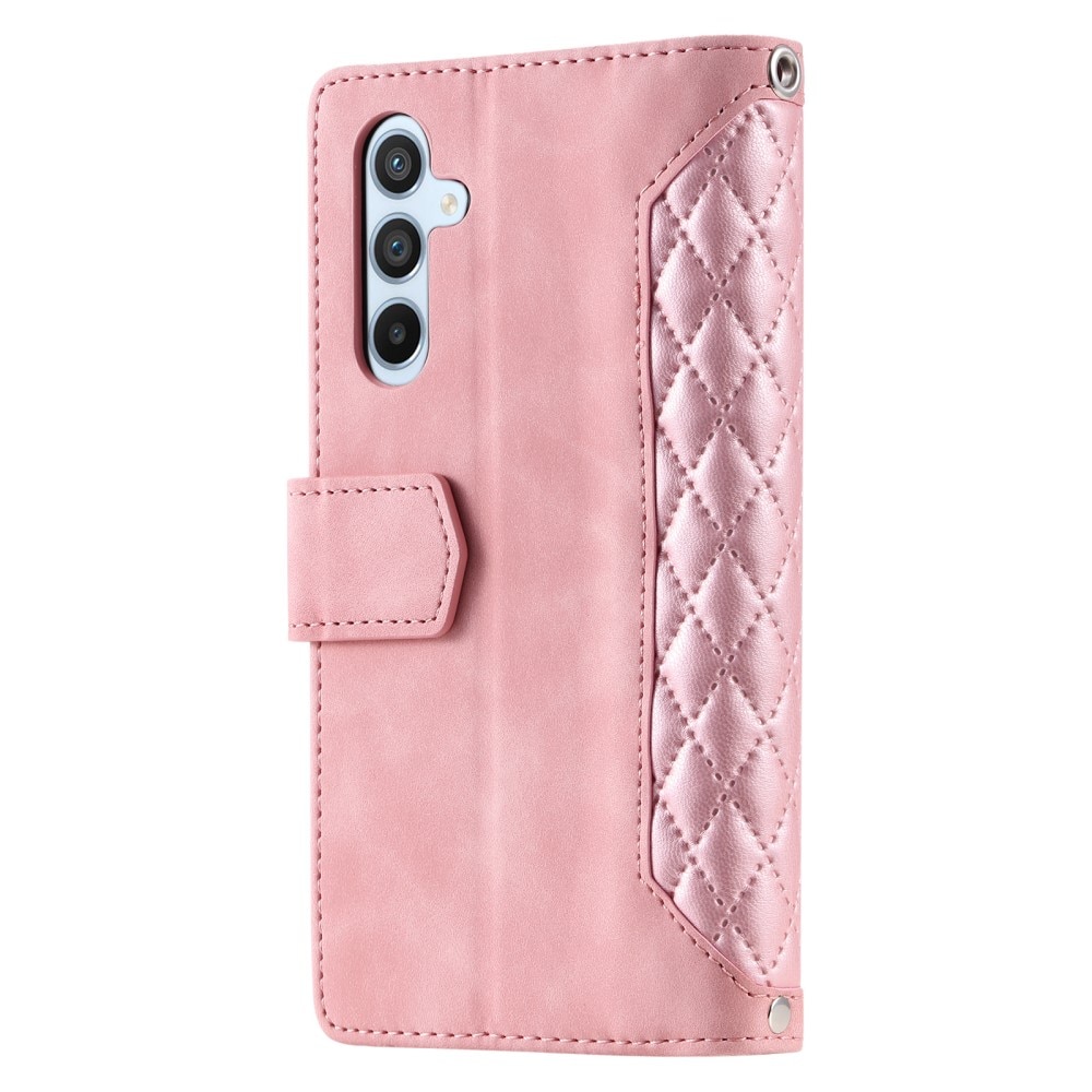 Samsung Galaxy S25 Plus Brieftasche Hülle Quilted Rosa