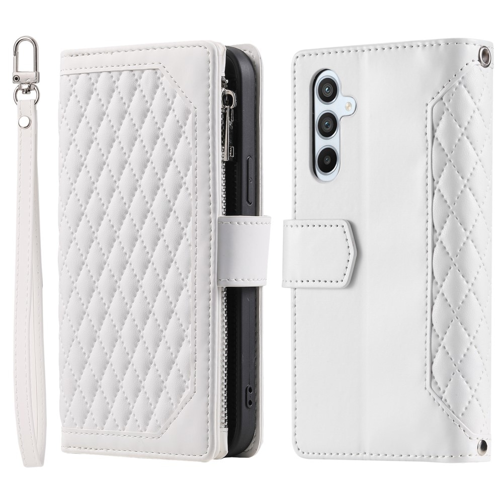 Samsung Galaxy S25 Plus Brieftasche Hülle Quilted Weiß