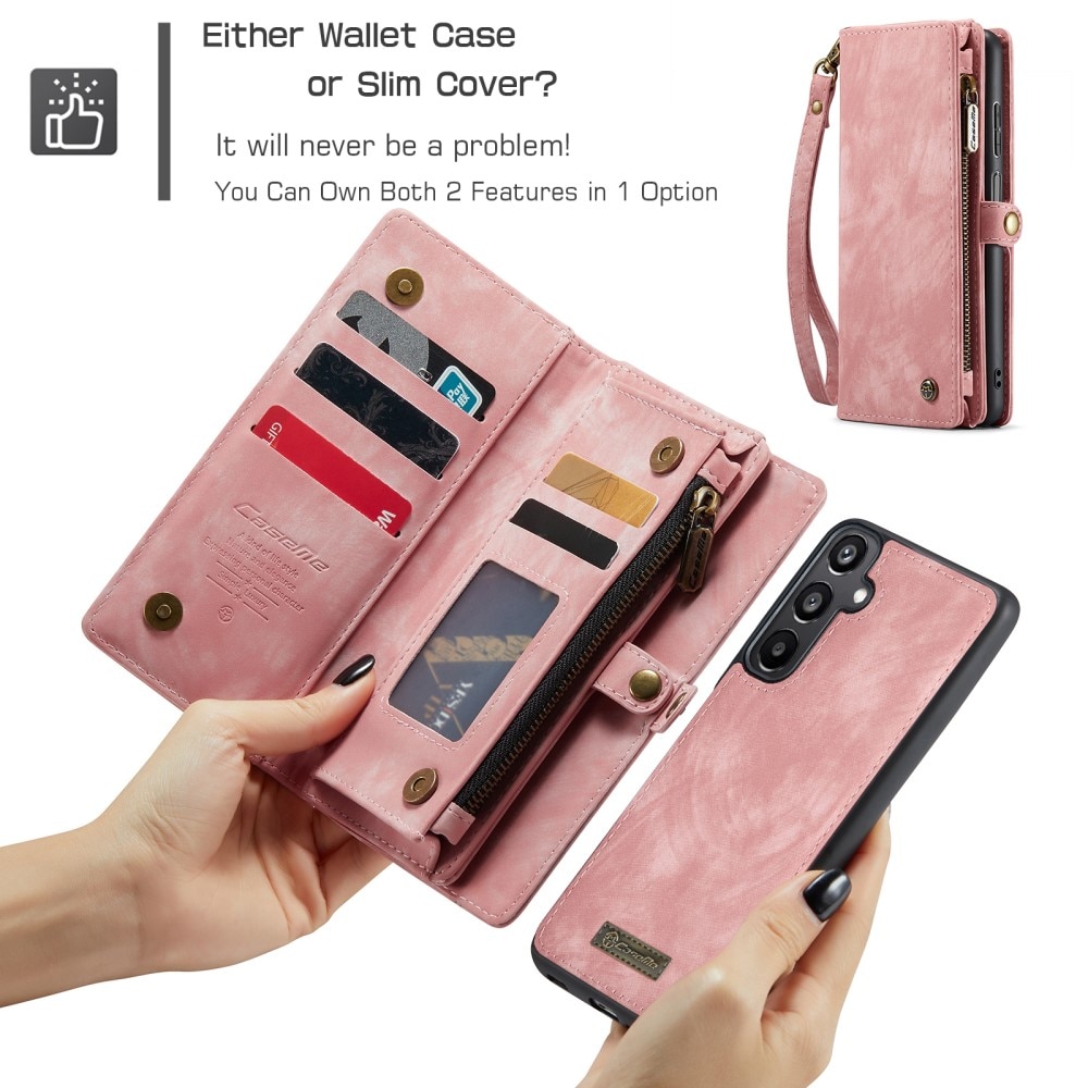 Multi-slot Portemonnaie-Hülle Samsung Galaxy A16 rosa