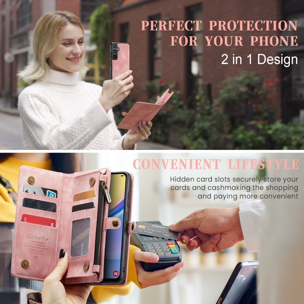 Multi-slot Portemonnaie-Hülle Samsung Galaxy A16 rosa