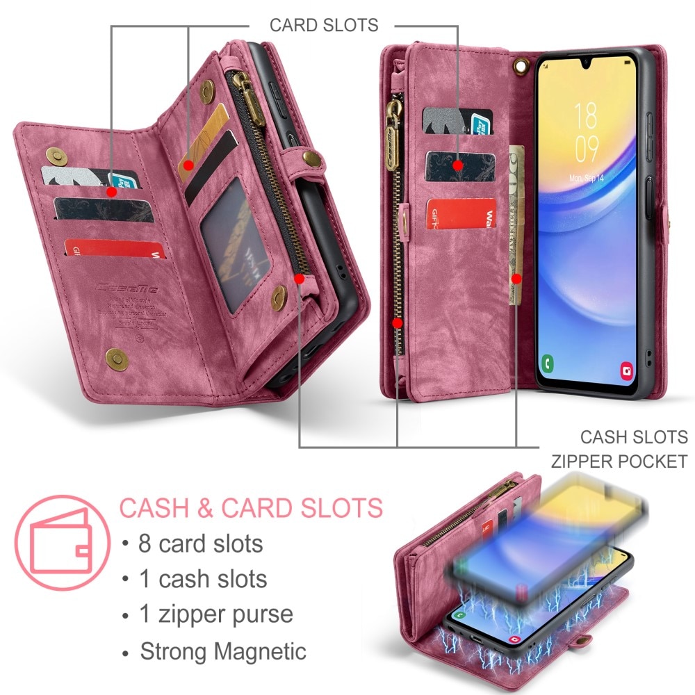 Multi-slot Portemonnaie-Hülle Samsung Galaxy A16 rot