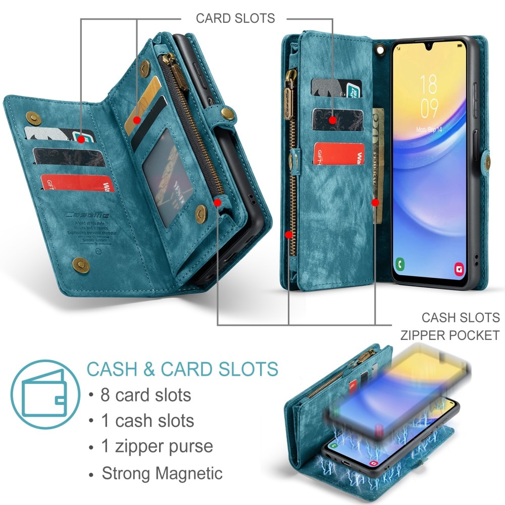 Multi-slot Portemonnaie-Hülle Samsung Galaxy A16 blau