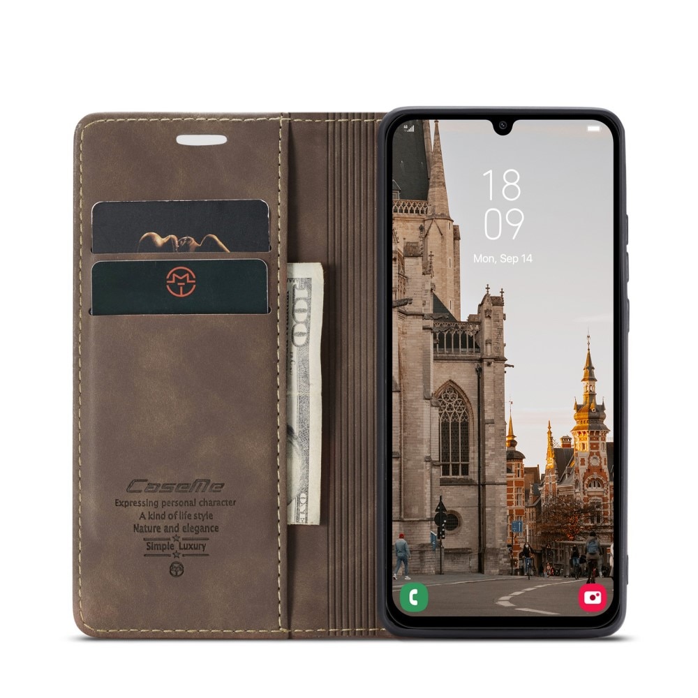 Slim Portemonnaie-Hülle Samsung Galaxy A16 Braun