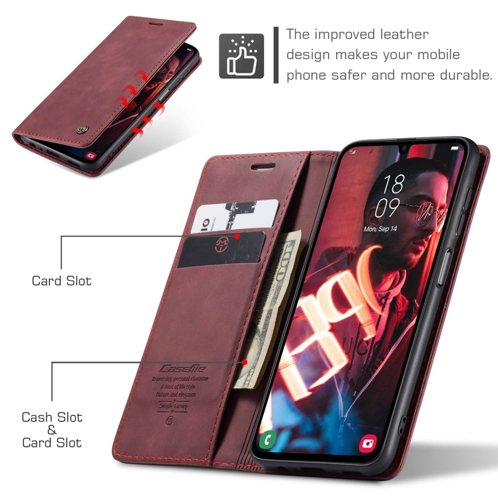 Slim Portemonnaie-Hülle Samsung Galaxy A16 Rot