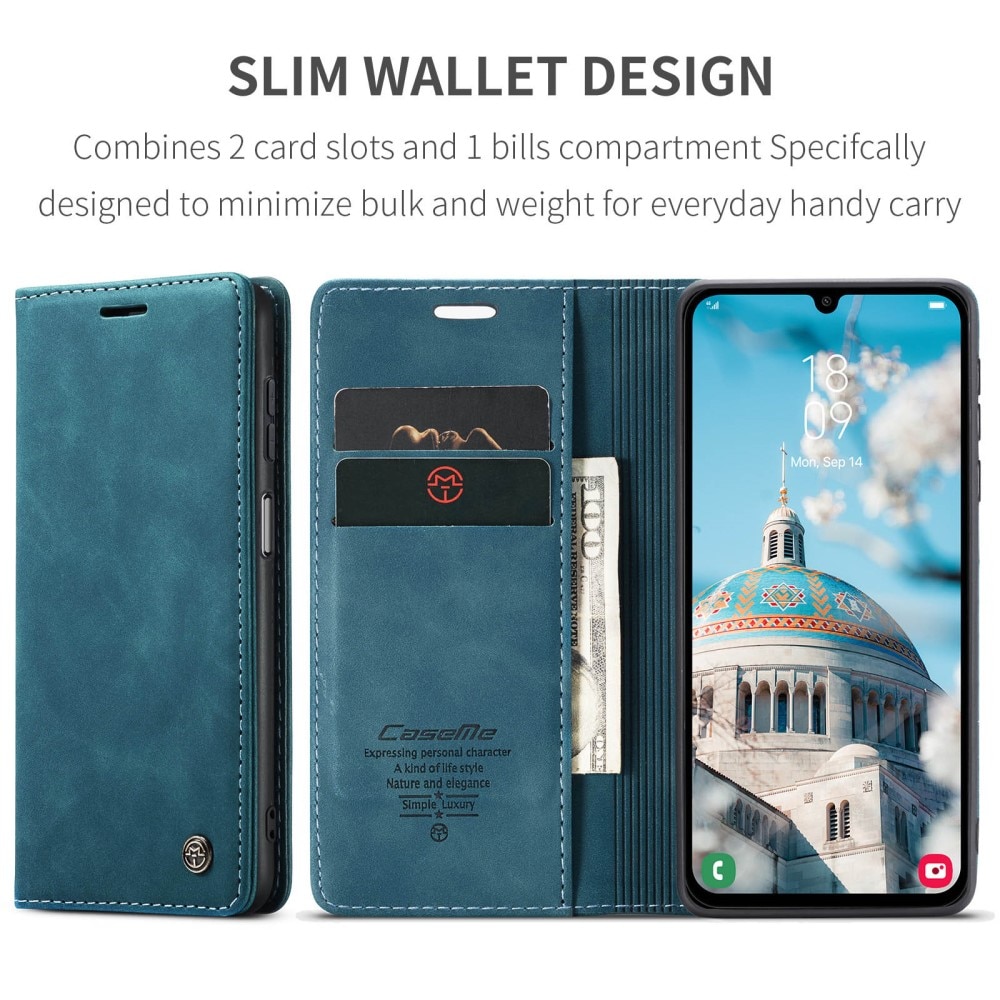 Slim Portemonnaie-Hülle Samsung Galaxy A16 Blau