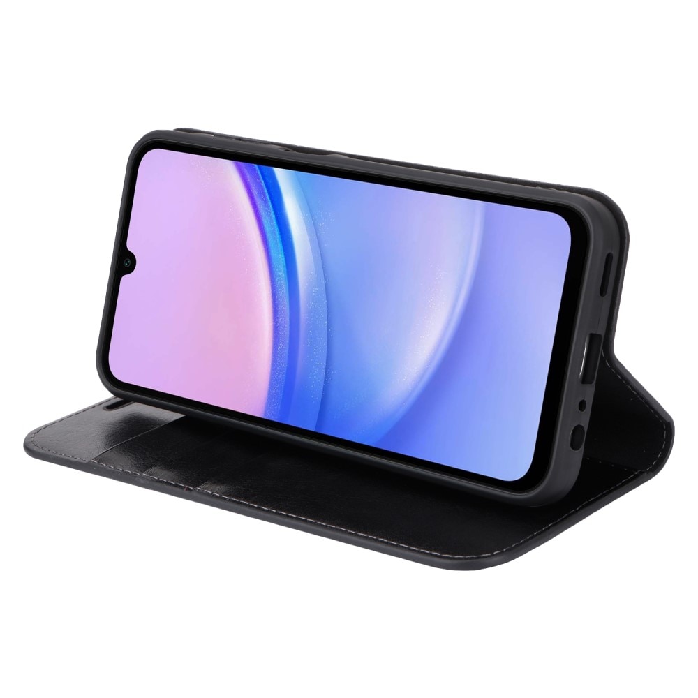 Samsung Galaxy A16 Handytasche aus Echtem Leder schwarz