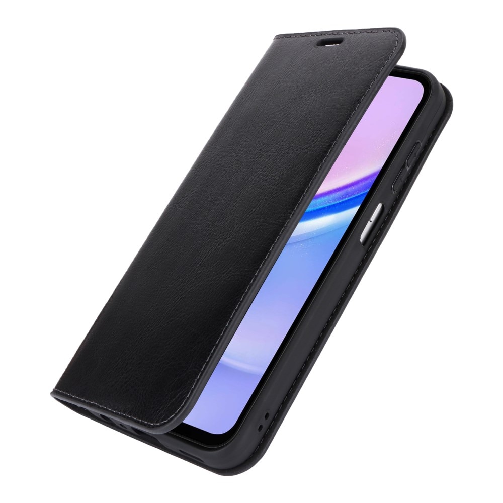 Samsung Galaxy A16 Handytasche aus Echtem Leder schwarz