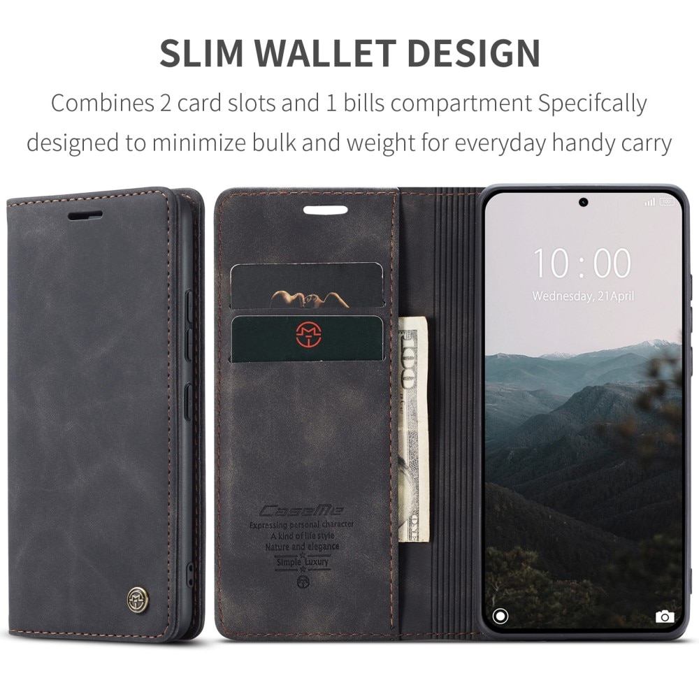 Slim Portemonnaie-Hülle Xiaomi 14T Pro Schwarz