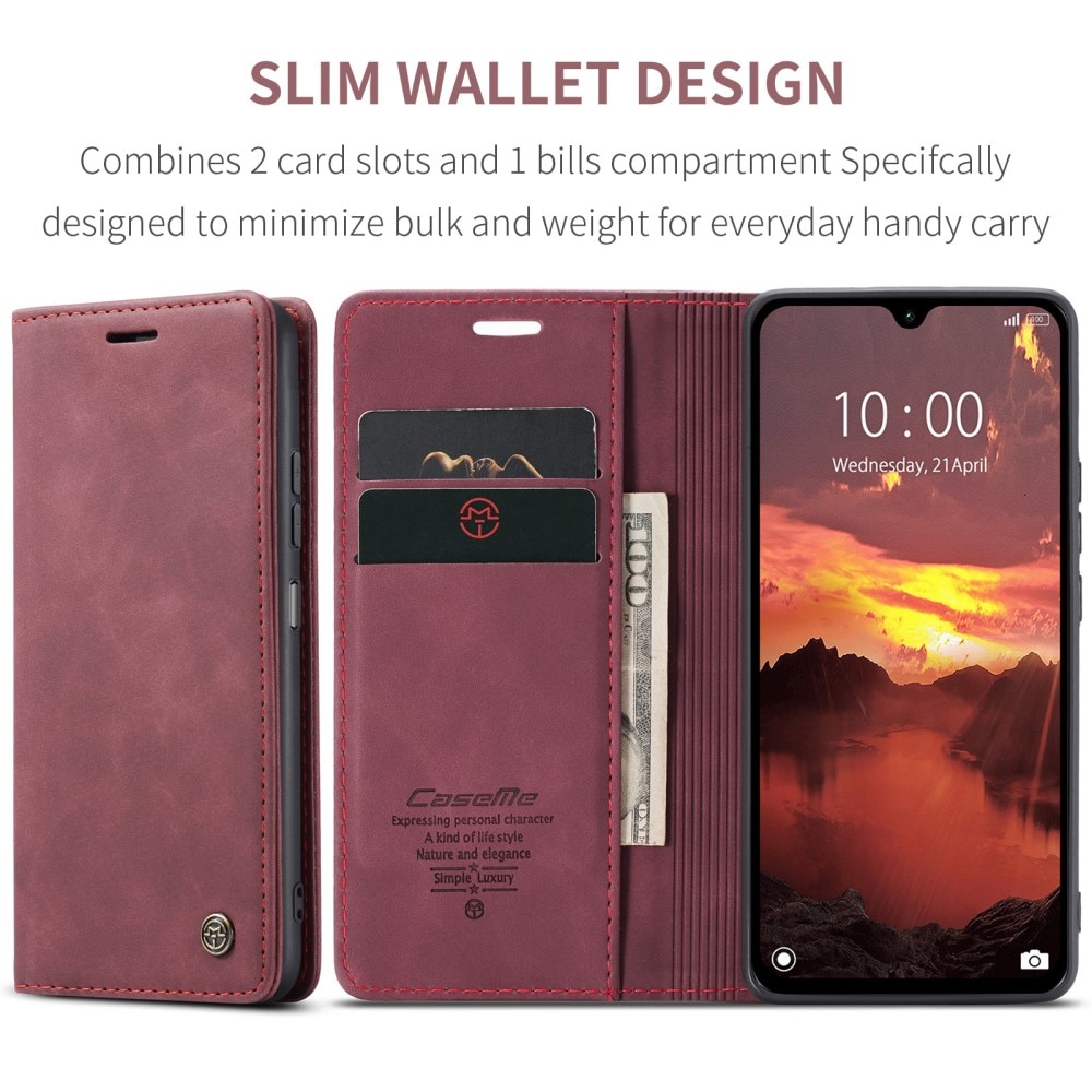 Slim Portemonnaie-Hülle Xiaomi Redmi 14C Rot