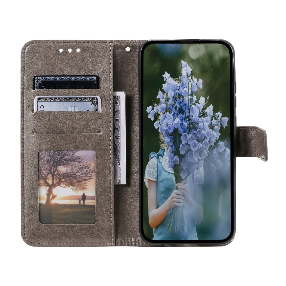 Google Pixel 9a Handytasche Mandala Grau