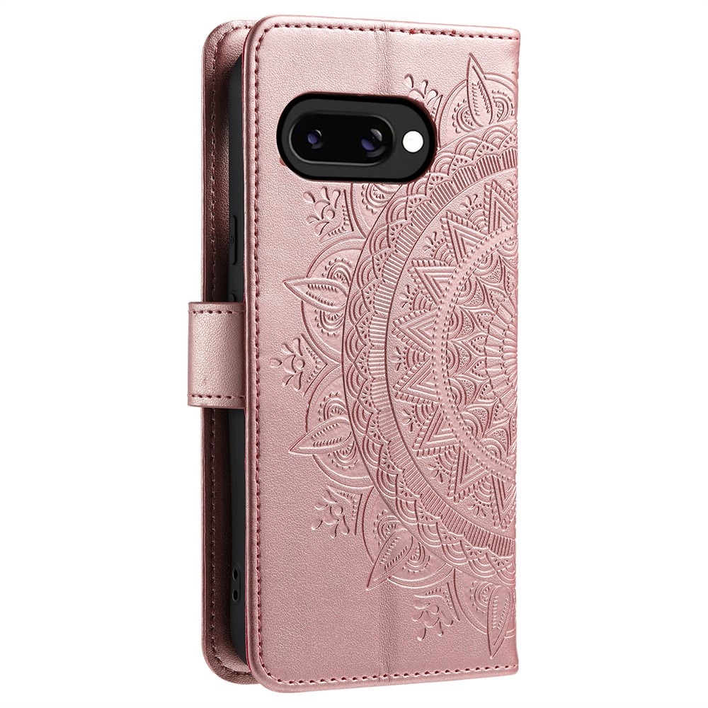 Google Pixel 9a Handytasche Mandala Roségold