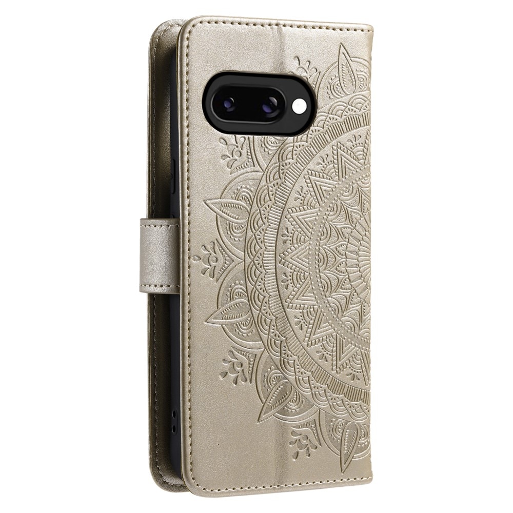 Google Pixel 9a Handytasche Mandala Gold